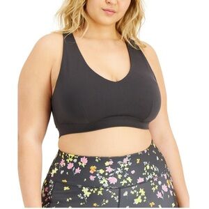 ID Ideology Women Performance Plus Impact Sports athletic Bra Charcoal
